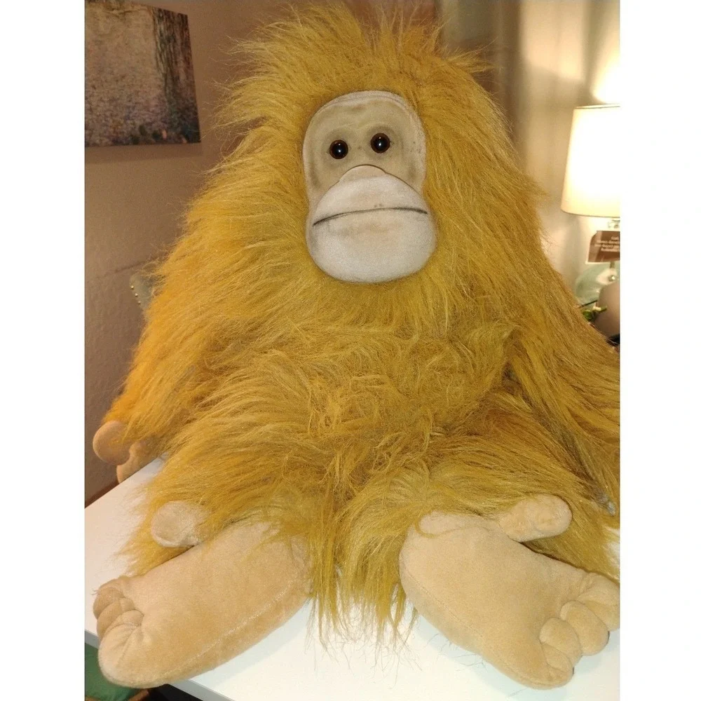 Giant Plush Orangutan Monkey Stuffed Animal‎ Large Orange Fuzzy Toy Kids